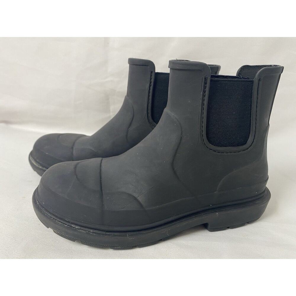 Zara Girls Black Waterproof Rubber Rain Boots Size 31 US 12.5